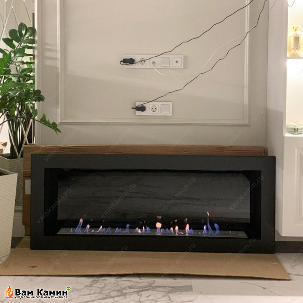 Биокамин в нишу SteelHeat ONE 1400 XL в интерьере Биокамин в нишу SteelHeat ONE 1400 XL в интерьере