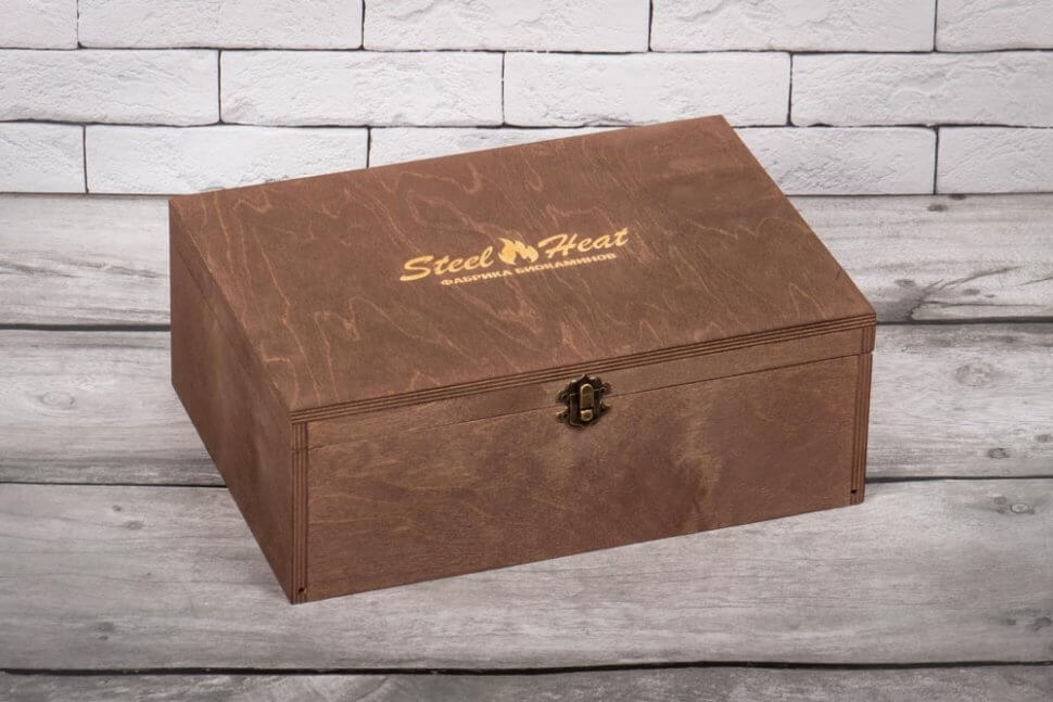 Подарочный набор SteelHeat PREMIUM BOX GLORIA серая + деревянная коробка + стартовый комплект