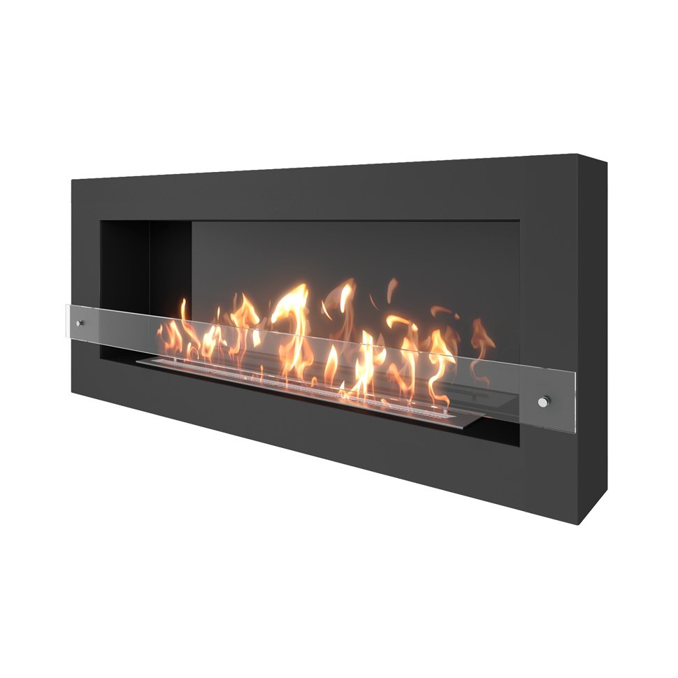 Биокамин SteelHeat WALL GRAND 1500 черный
