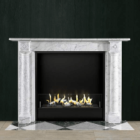 Биокамин в мраморном портале Firezo Complimento, стандарт