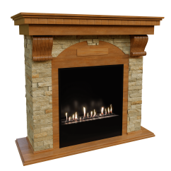 Биокамин в портале Firezo Dublin Дуб, Сланец, стандарт