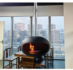 Подвесной биокамин Ellipse Light Серебристый