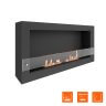 Биокамин SteelHeat WALL ONE 1100 LITE черный фото 2