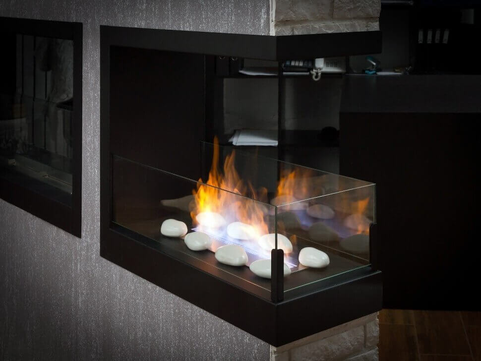Встроенный биокамин Lux Fire Торцевой 1090 S